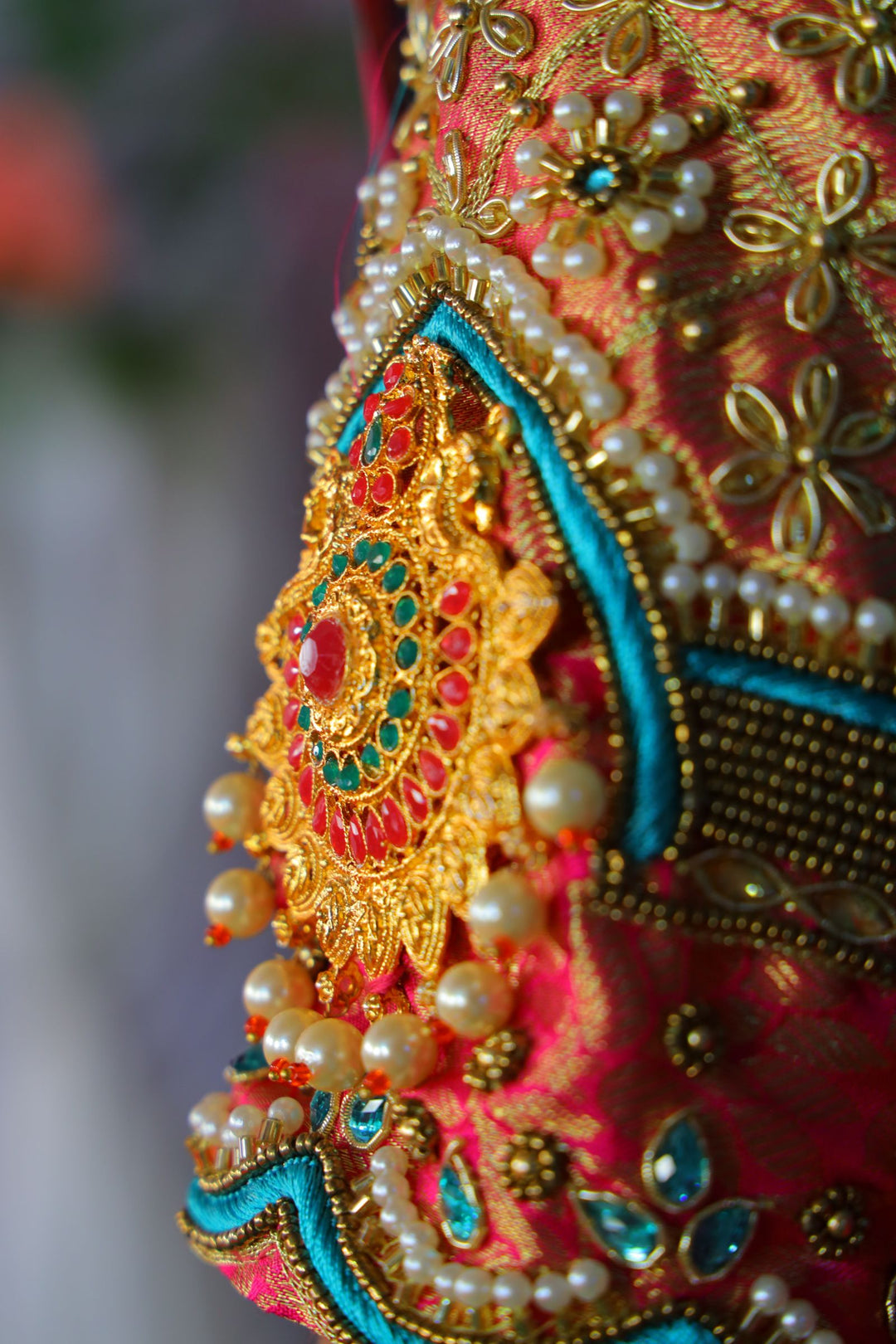 Colorful pearls and beads showing a range of jewelry tones