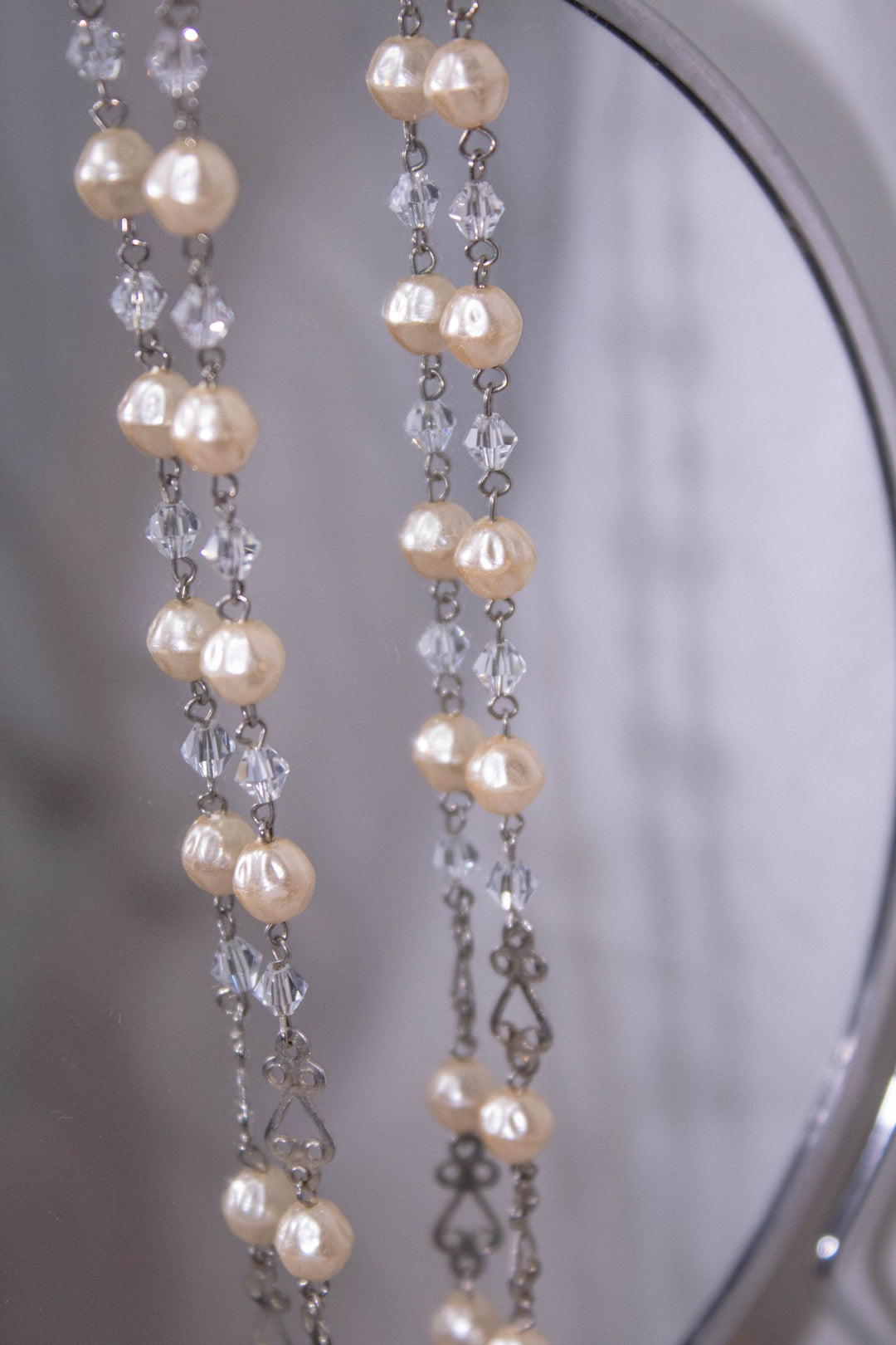 Real pearl necklace displayed for comparing pearl jewelry prices