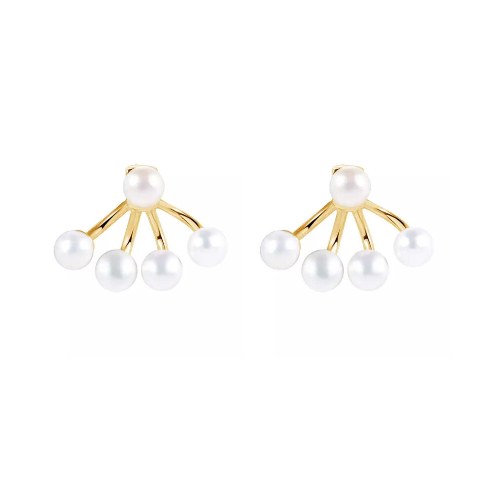 Freshwater Pearl Fan Stud Earrings - L'Amour Pearls