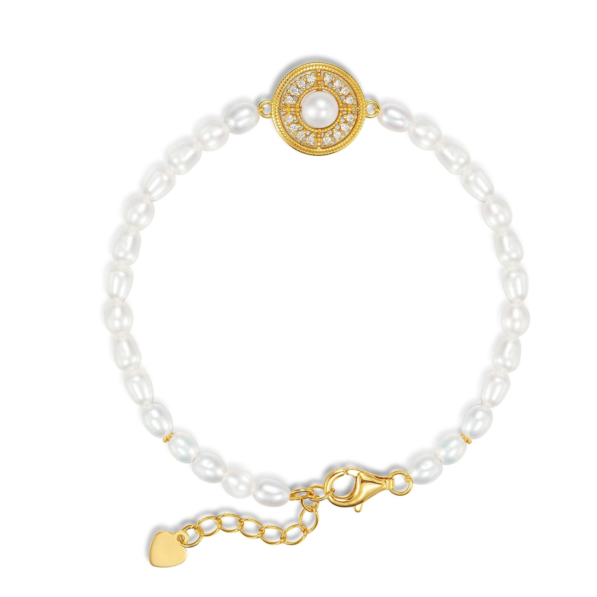 Golden Halo Freshwater Pearl Bracelet - L'Amour Pearls