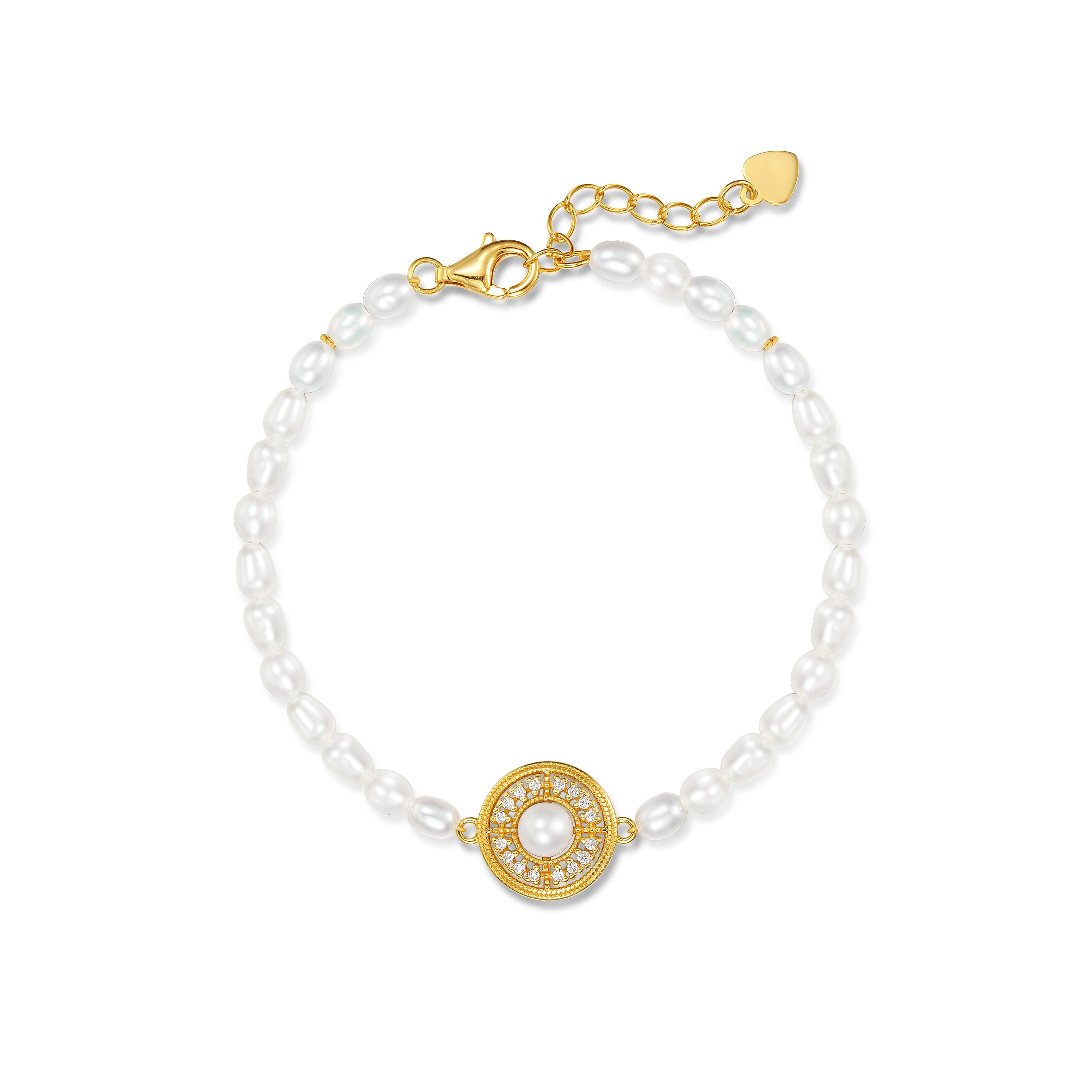 Golden Halo Freshwater Pearl Bracelet - L'Amour Pearls