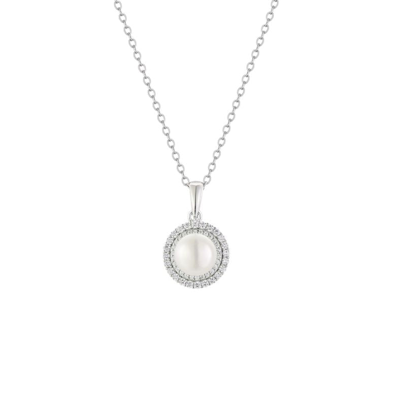 Freshwater Pearl Button Necklace and Earring Set