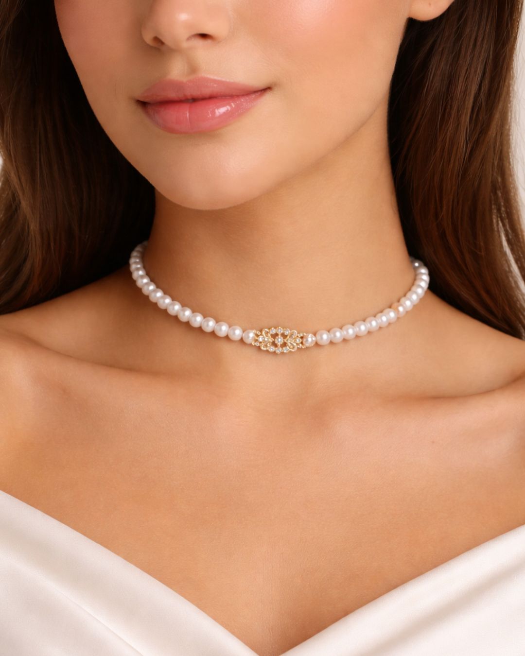 SIGNATURE KOLAM PEARL COLLAR NECKLACE