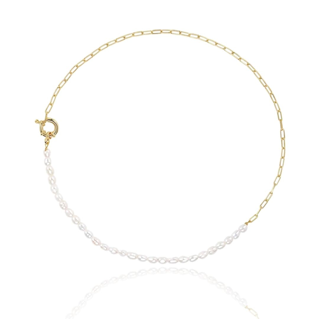 Freshwater Pearl Choker Chain Necklace - L'Amour Pearls