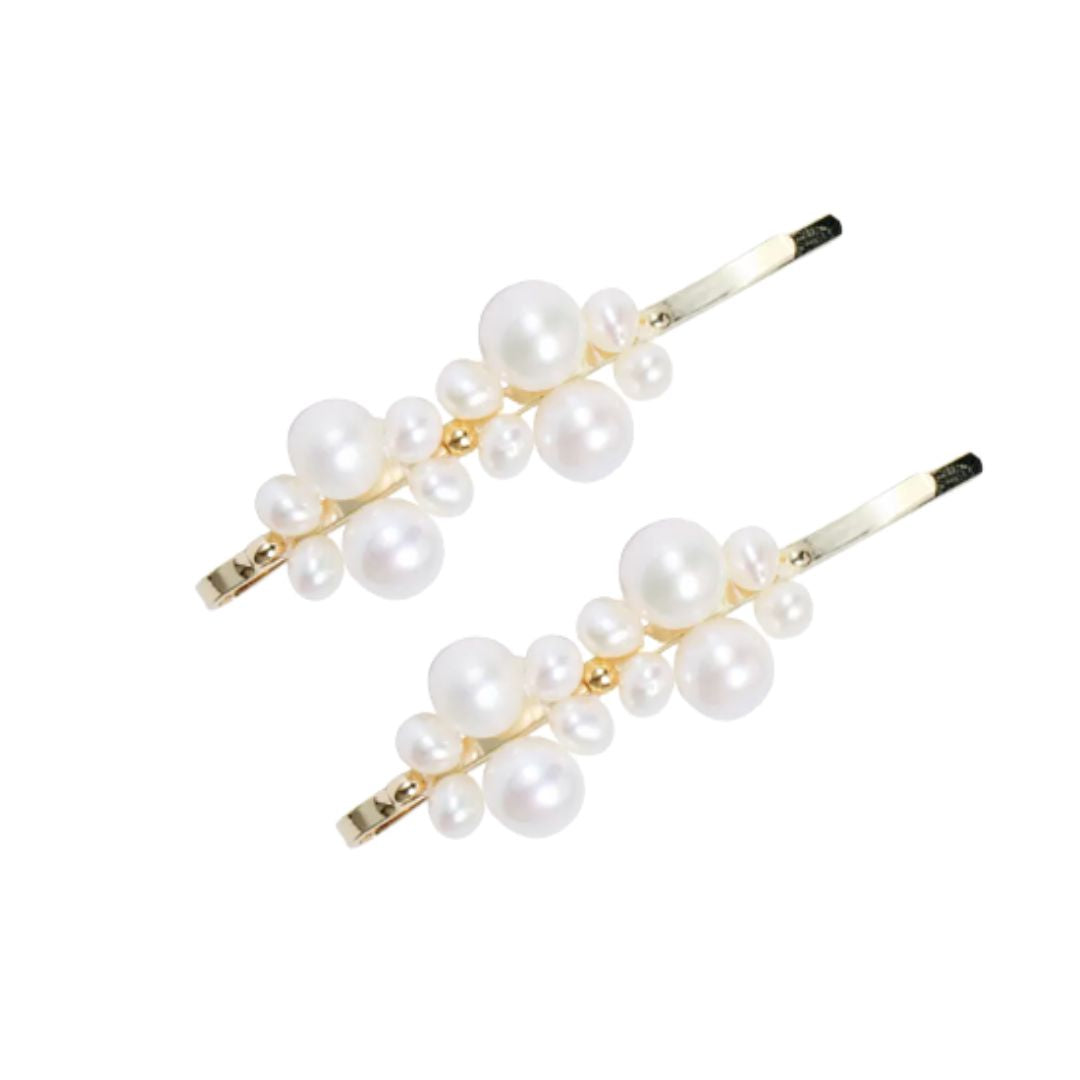 Freshwater Pearl Gold Hair Clip Wedding Hair Accessory - L'Amour Pearls