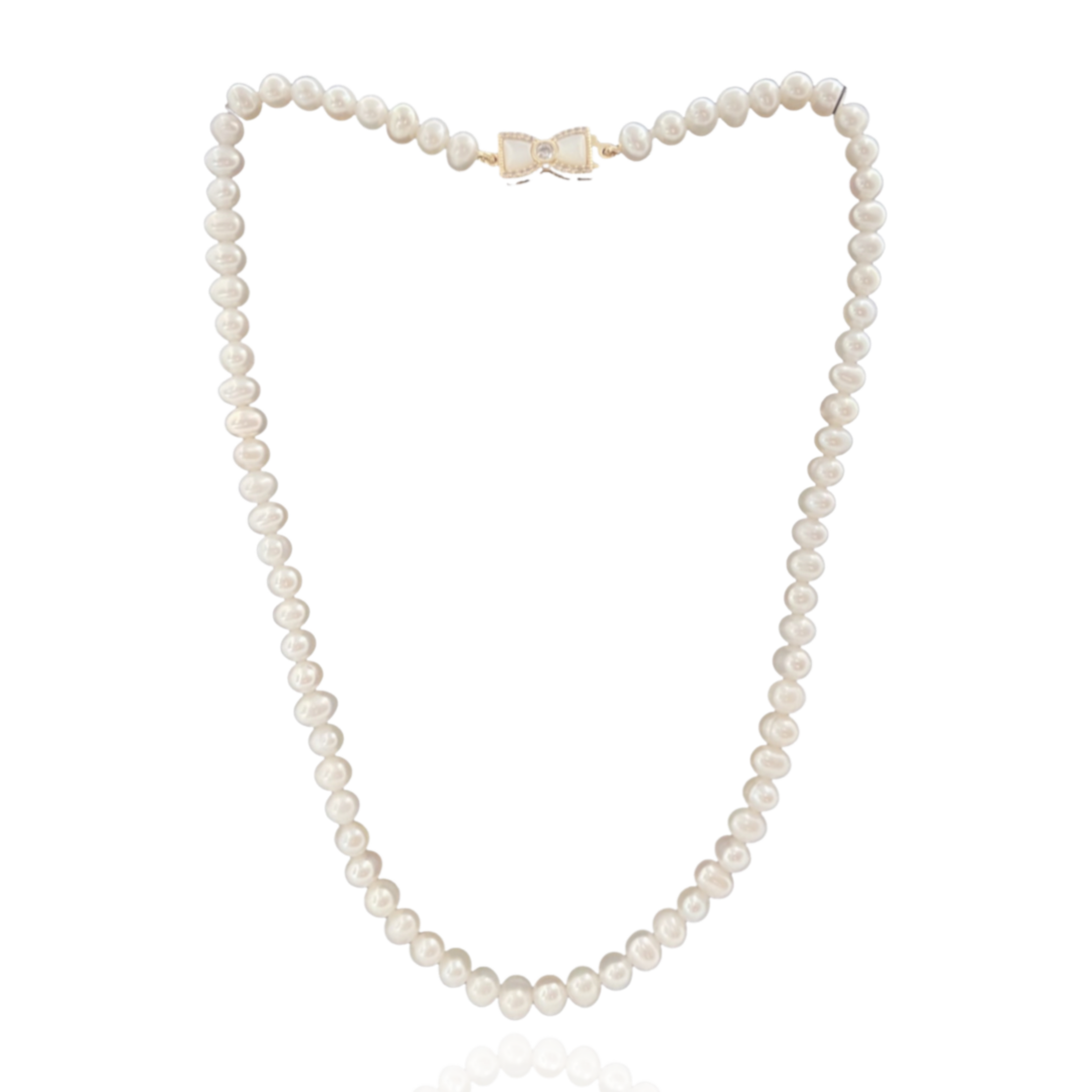Freshwater Pearl Dainty Little Women Bracelet Necklace Set - L'Amour Pearls