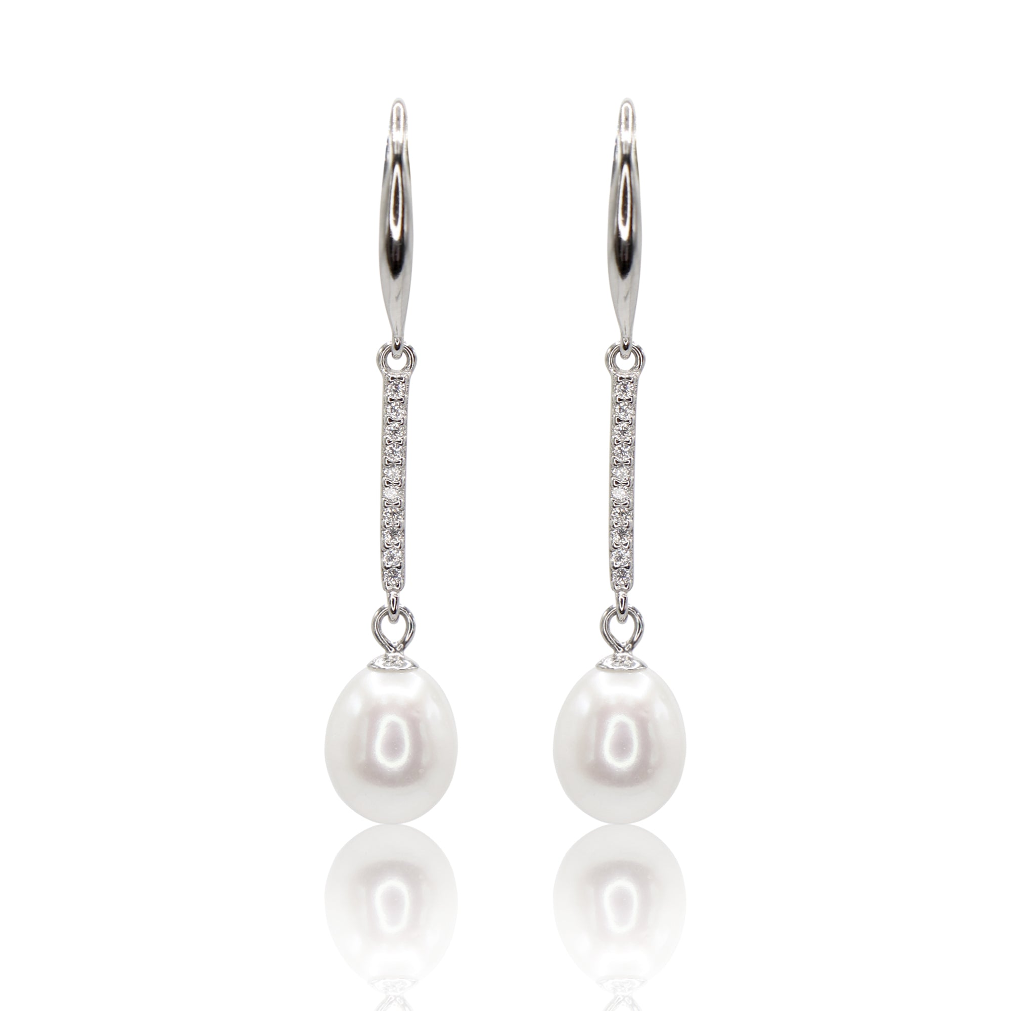 Freshwater Pearl Dangle Earrings in Sterling Silver - L'Amour Pearls