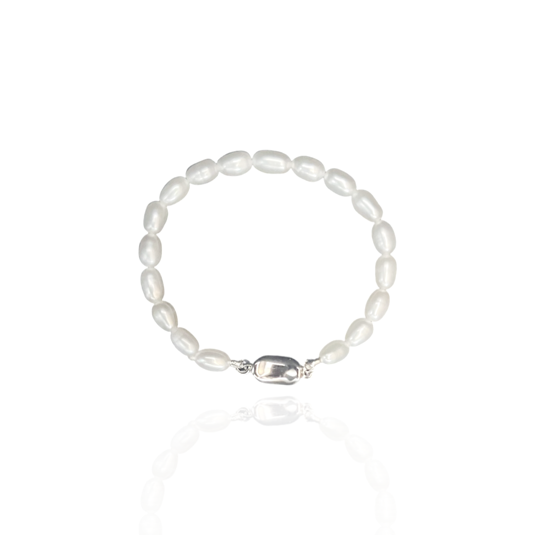 Kids Genuine Pearl Bracelet with Sterling Silver Clasp - L'Amour Pearls
