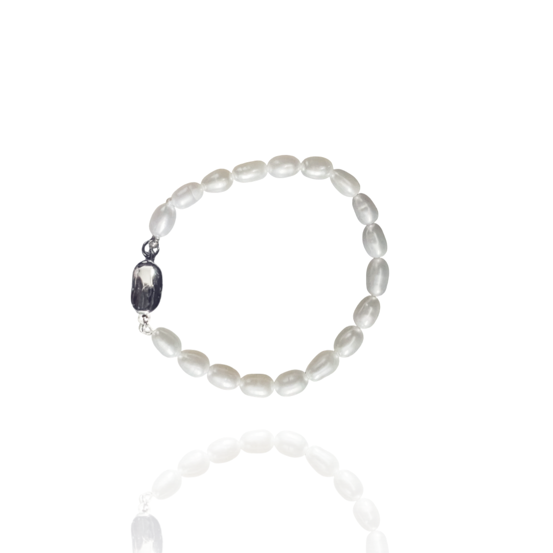 Kids Genuine Pearl Bracelet with Sterling Silver Clasp - L'Amour Pearls