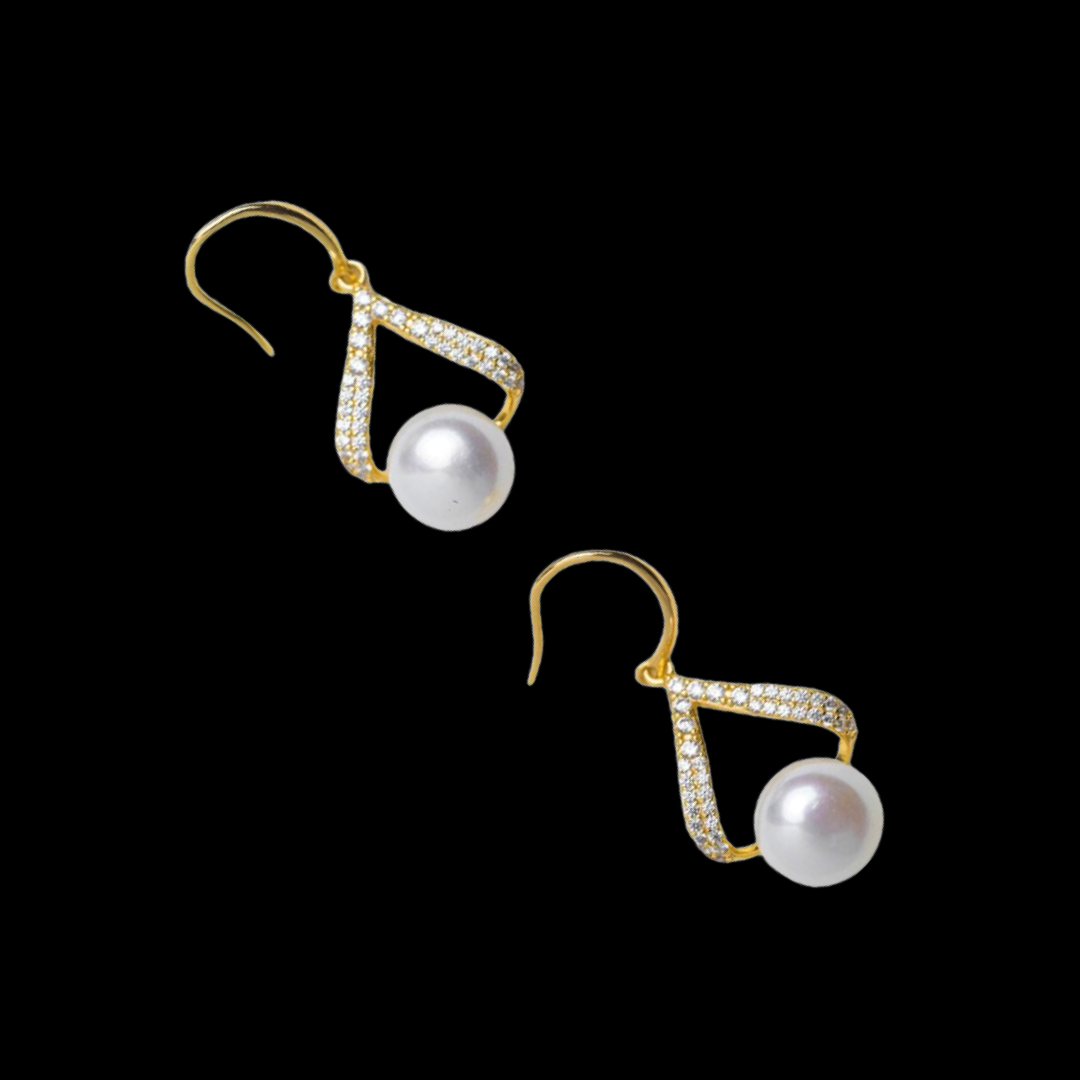 Freshwater Pearl Gold Drop Earrings - L'Amour Pearls